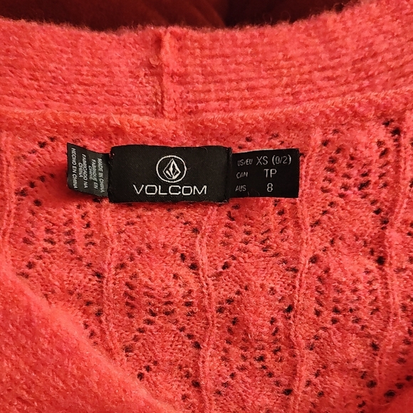 Volcom Pink Button-Up Cardigan - Picture 2 of 2